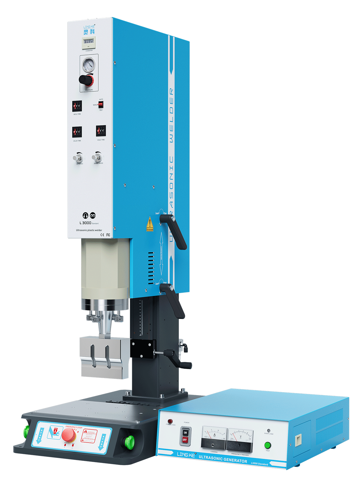 靈科超聲波塑料焊接機 方立柱 20kHz-2000/2600/3200W L3000 Standard 模擬